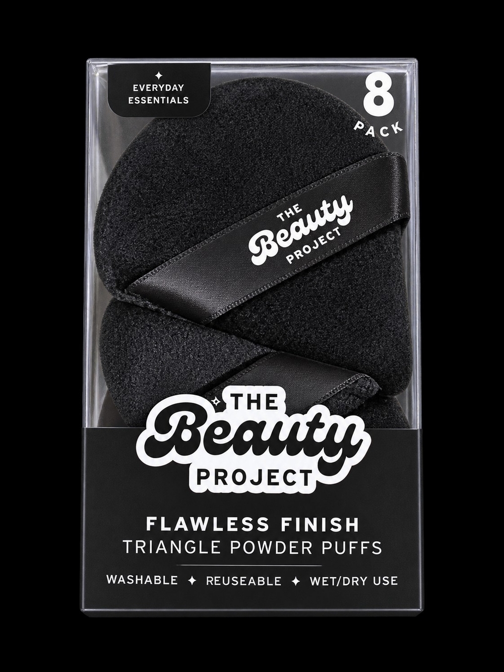 The Beauty Project Flawless Finish Triangle Powder Puffs – 8 Pack | NEW